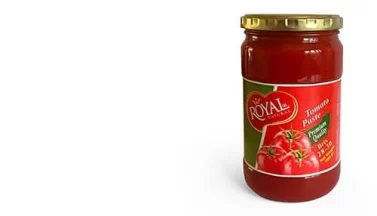 Royal Tomato Paste in Jar Packaging